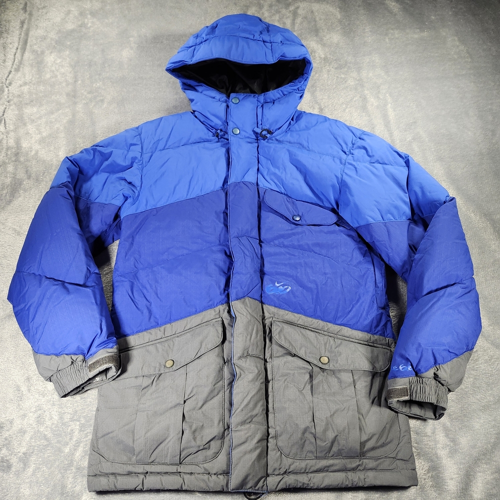 Nike 6.0 Proost Puffer Jacket Blue Thick Goose Down Hood Mens Small